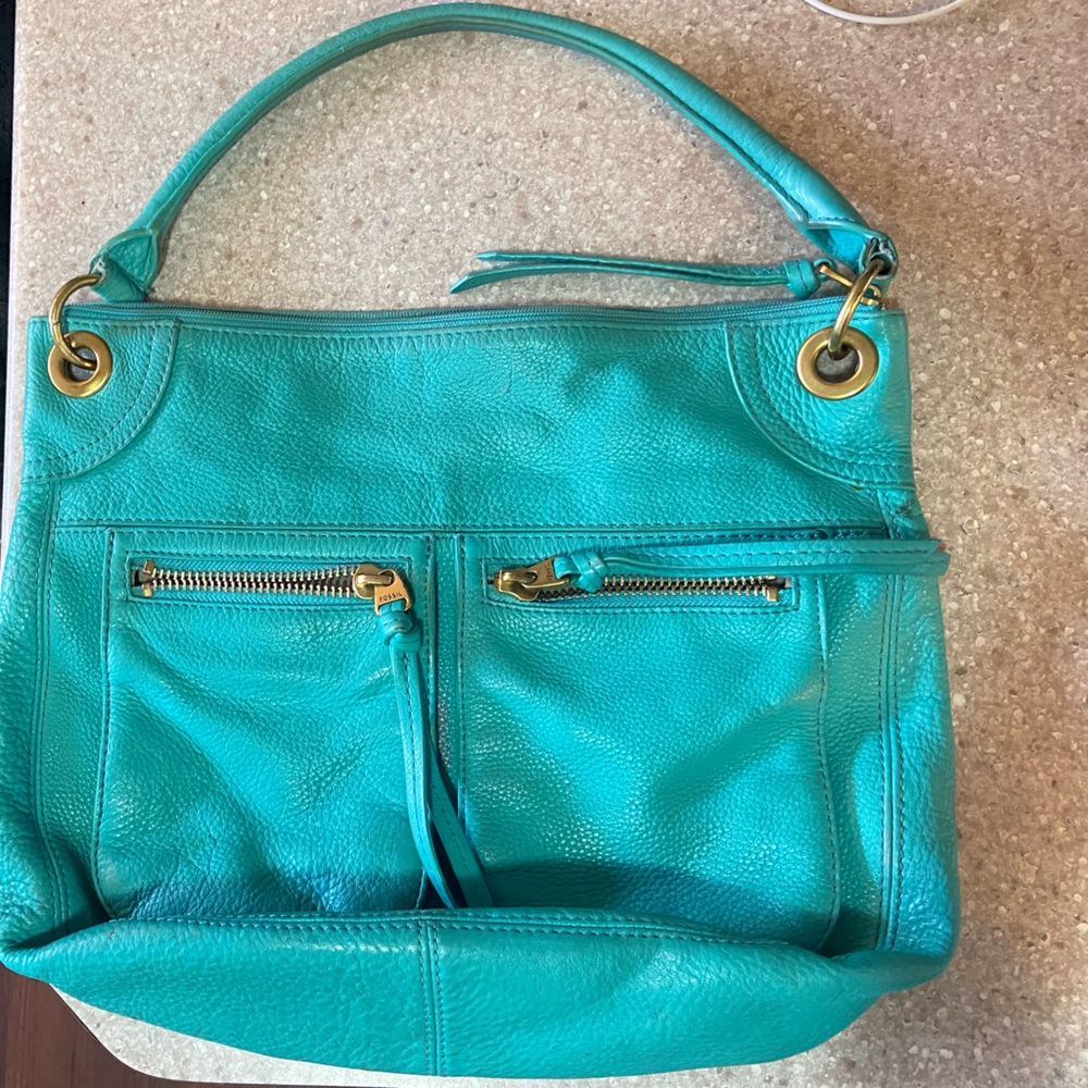 Turquoise FOSSIL purse